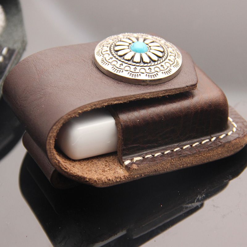 COSY MOMENT Small Box Case For Zippo Handmade Leather