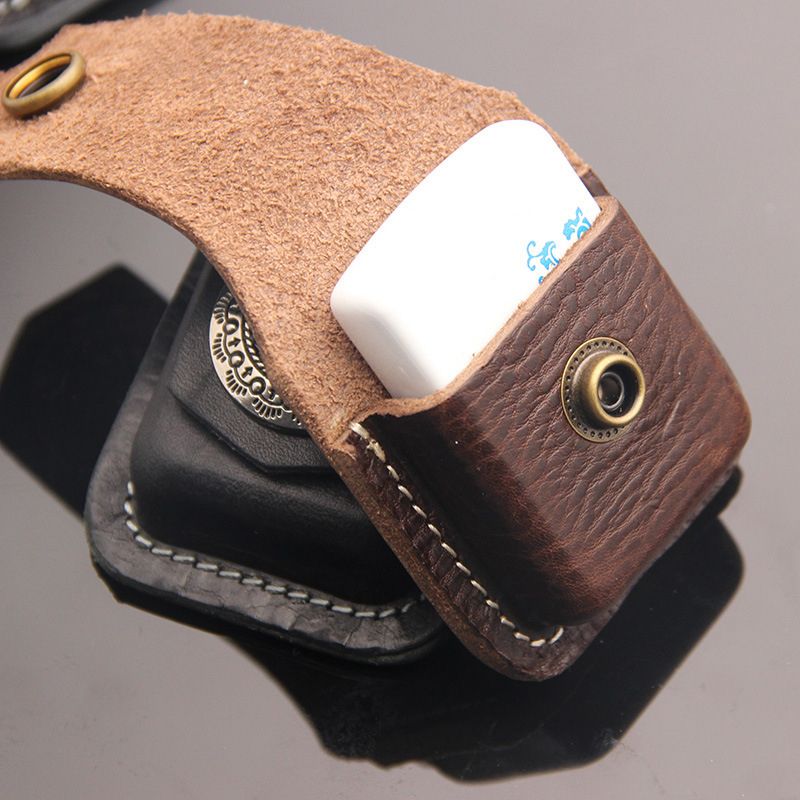 COSY MOMENT Small Box Case For Zippo Handmade Leather