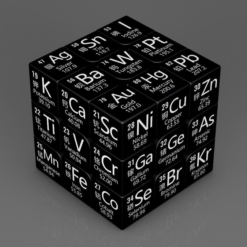 3x3x3 Magic Cube  Periodic Table Physics 3x3 Puzzle Cubo