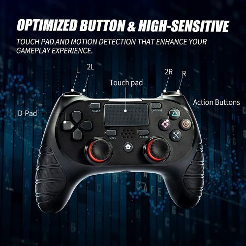 Wireless PS4 Controller Pad Bluetooth Video Gamepad Pro Slim