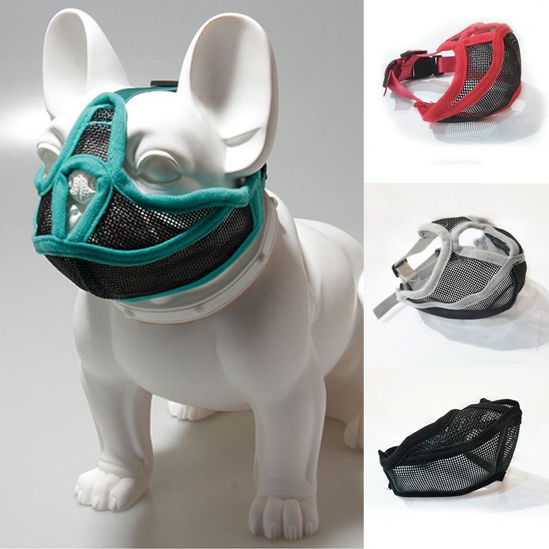 Breathable Adjustable Mesh Snout Short Muzzles Dog Pet