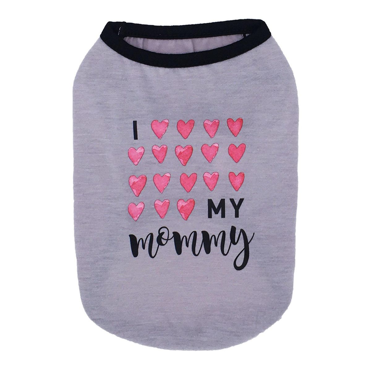 Pet Tops Fashion Printed Pattern Cotton Puppy Vest for-Grey