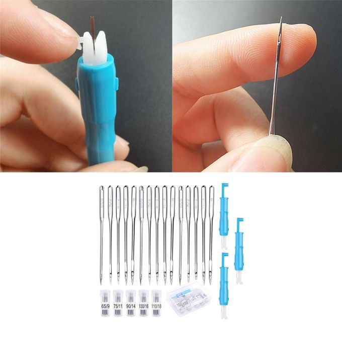 53Pcs Universal Regular Point Domestic Sewing Machine Needles &