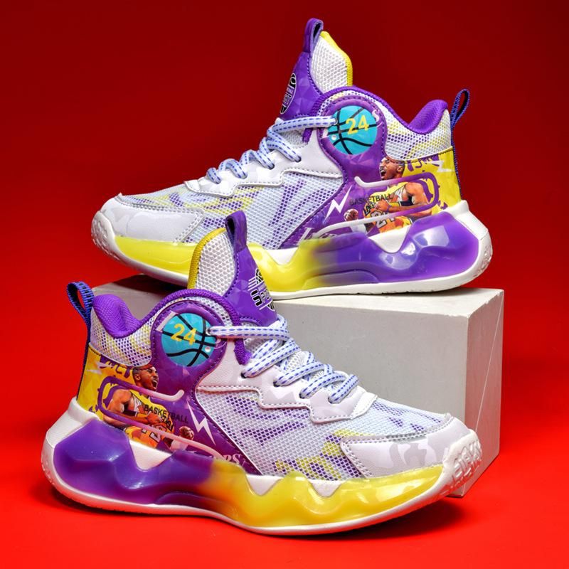 Boys Basketball Shoes Sneakers Basketball Shoes Purple
