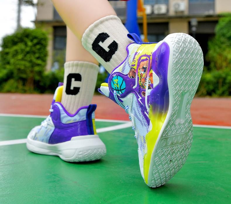 Boys Basketball Shoes Sneakers Basketball Shoes Purple