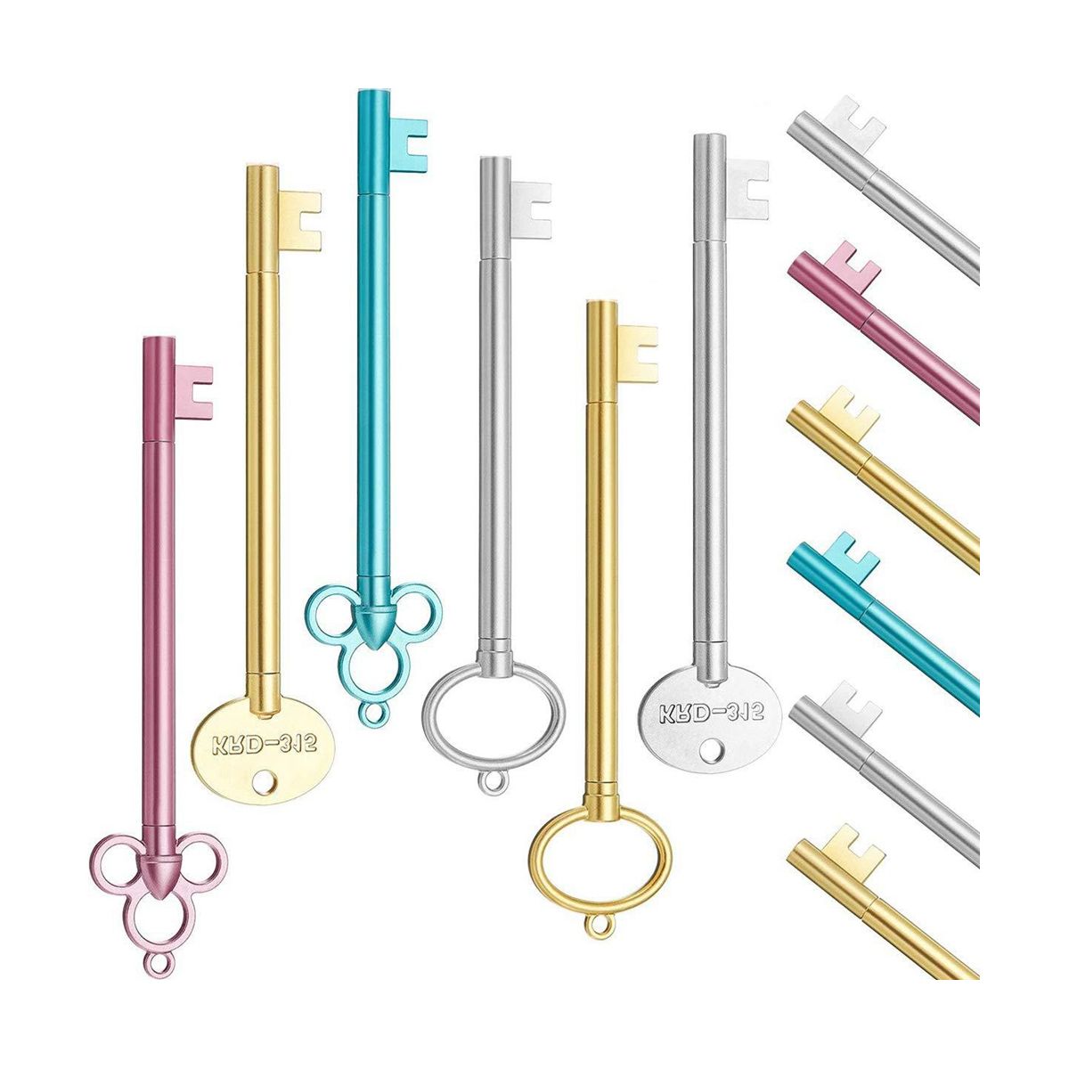 24PCS Retro Key Neutral Pen Student Cartoon Cute Signing