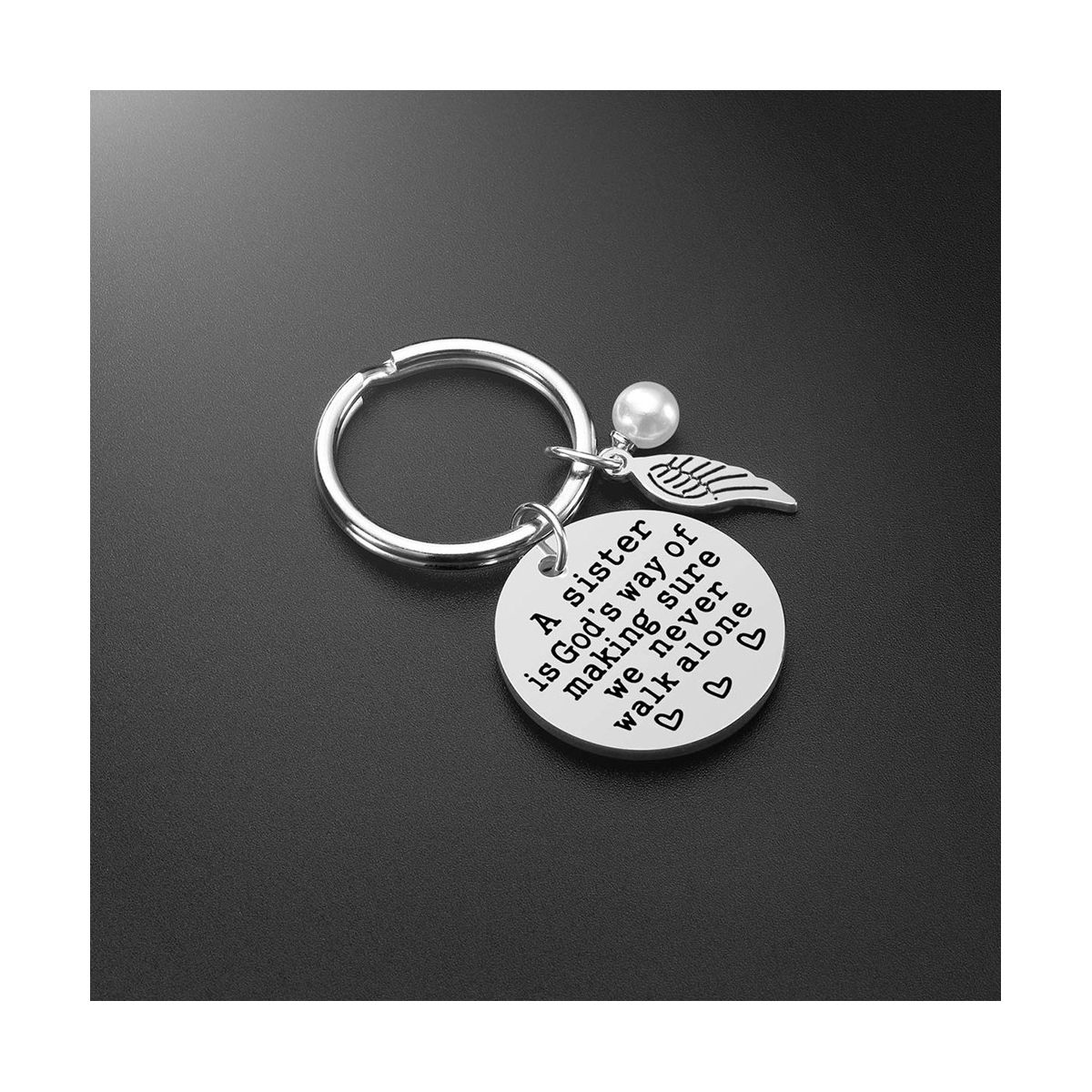 6Pcs Sister Keychain From Sister Friendship Christmas Birthday Gifts