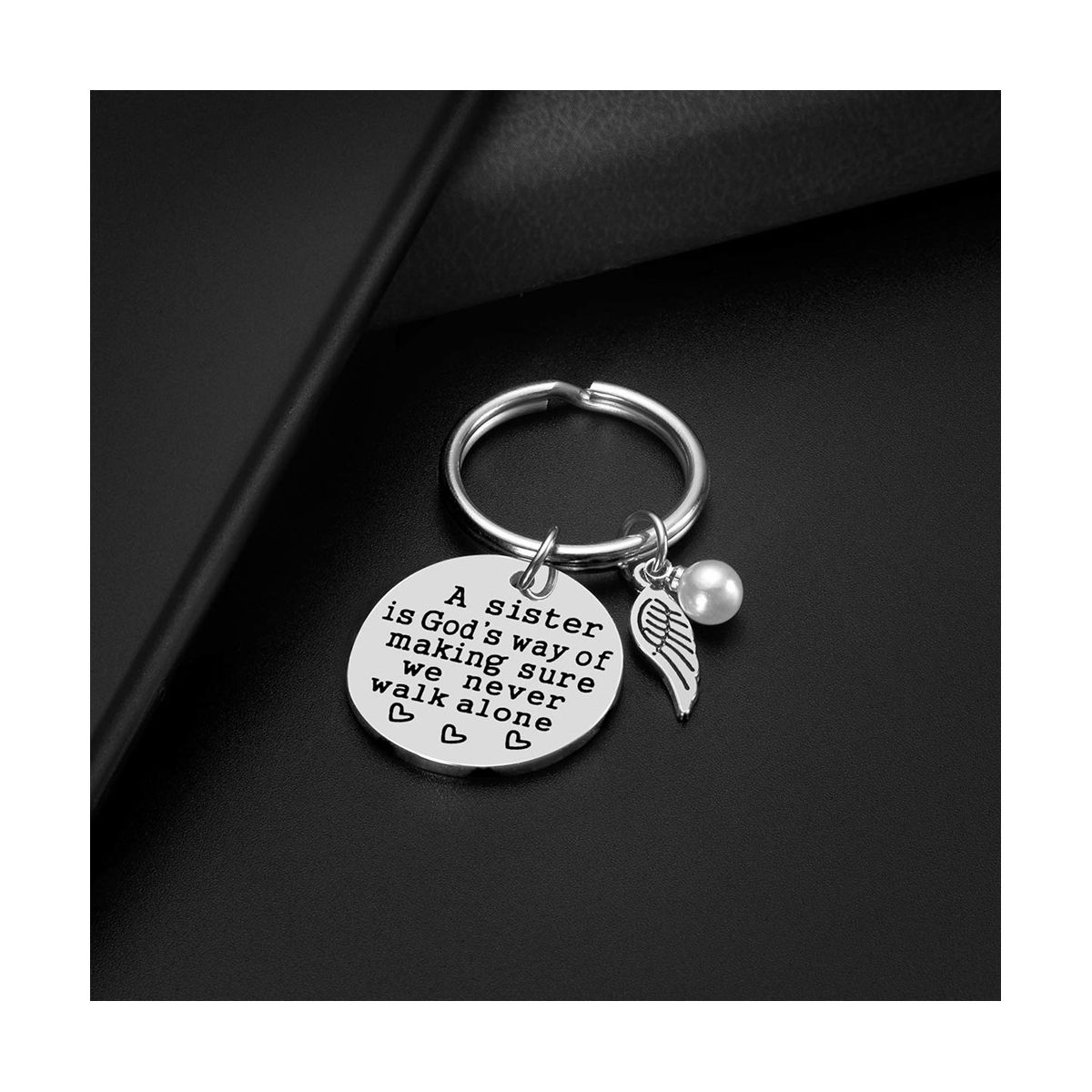 6Pcs Sister Keychain From Sister Friendship Christmas Birthday Gifts