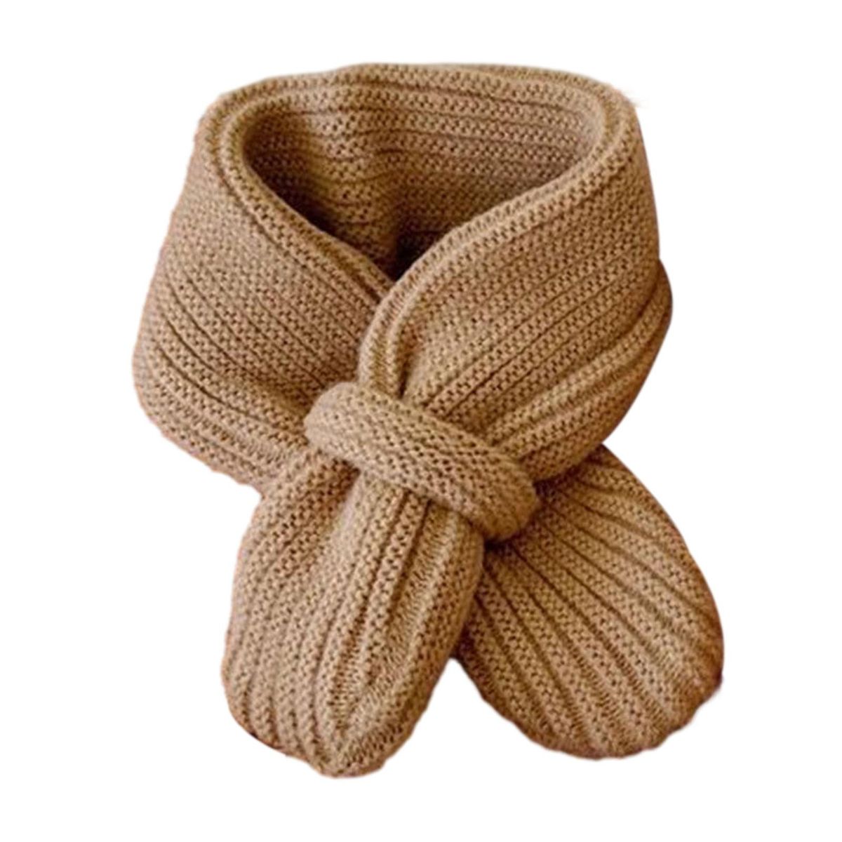 Children Scarf Cozykidz Knitted Neck Warmer Soft Warm for Winter Khaki
