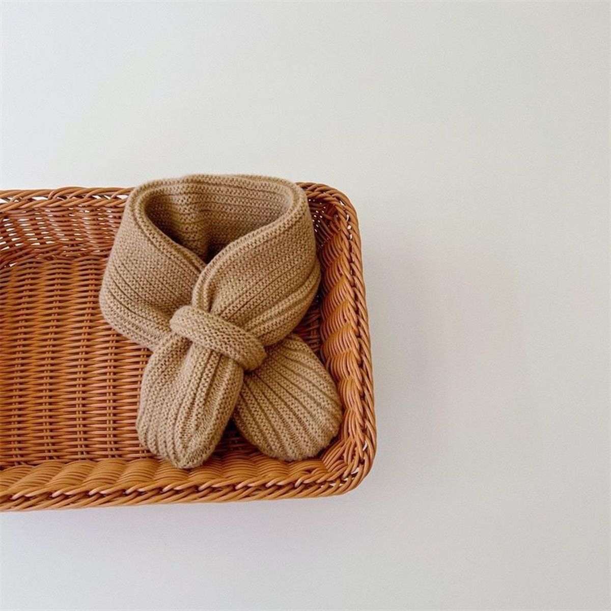 Children Scarf Cozykidz Knitted Neck Warmer Soft Warm for Winter Khaki