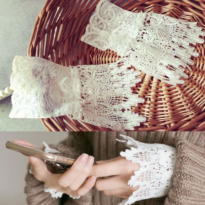 New Unique Pretty Cute White Lace Wristband Prom Party Festive Gift