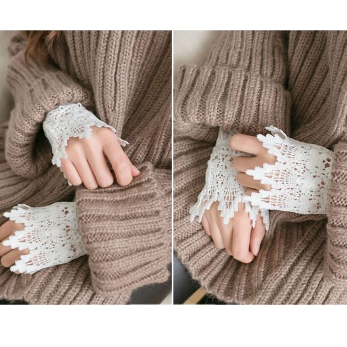 New Unique Pretty Cute White Lace Wristband Prom Party Festive Gift