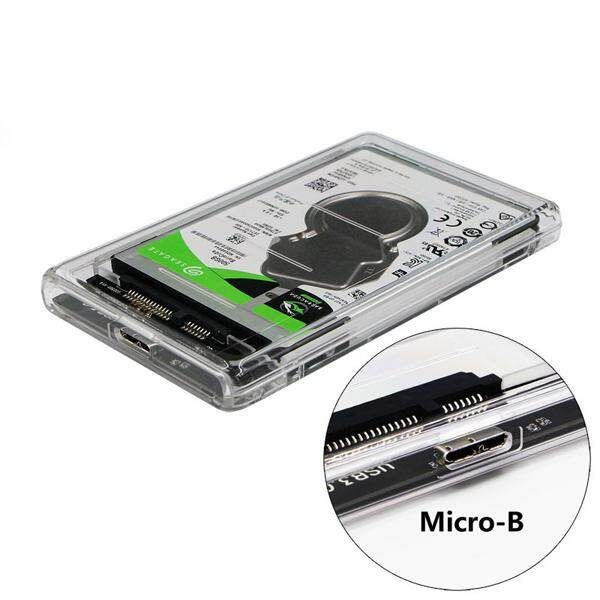 All-Transparent High Speed USB 3.0 To SATA HDD SSD Hard Drive Enclosure Storage Case