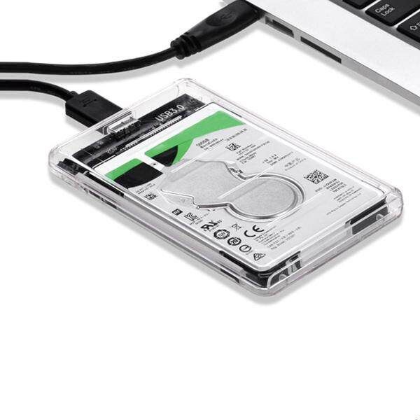 All-Transparent High Speed USB 3.0 To SATA HDD SSD Hard Drive Enclosure Storage Case