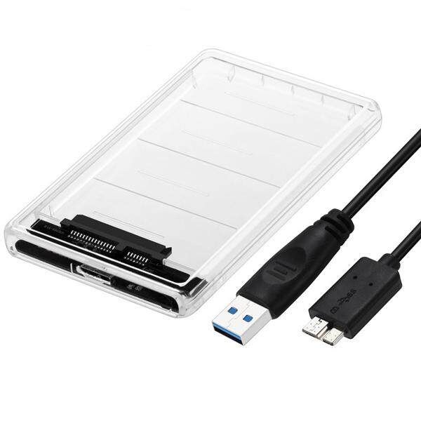 All-Transparent High Speed USB 3.0 To SATA HDD SSD Hard Drive Enclosure Storage Case