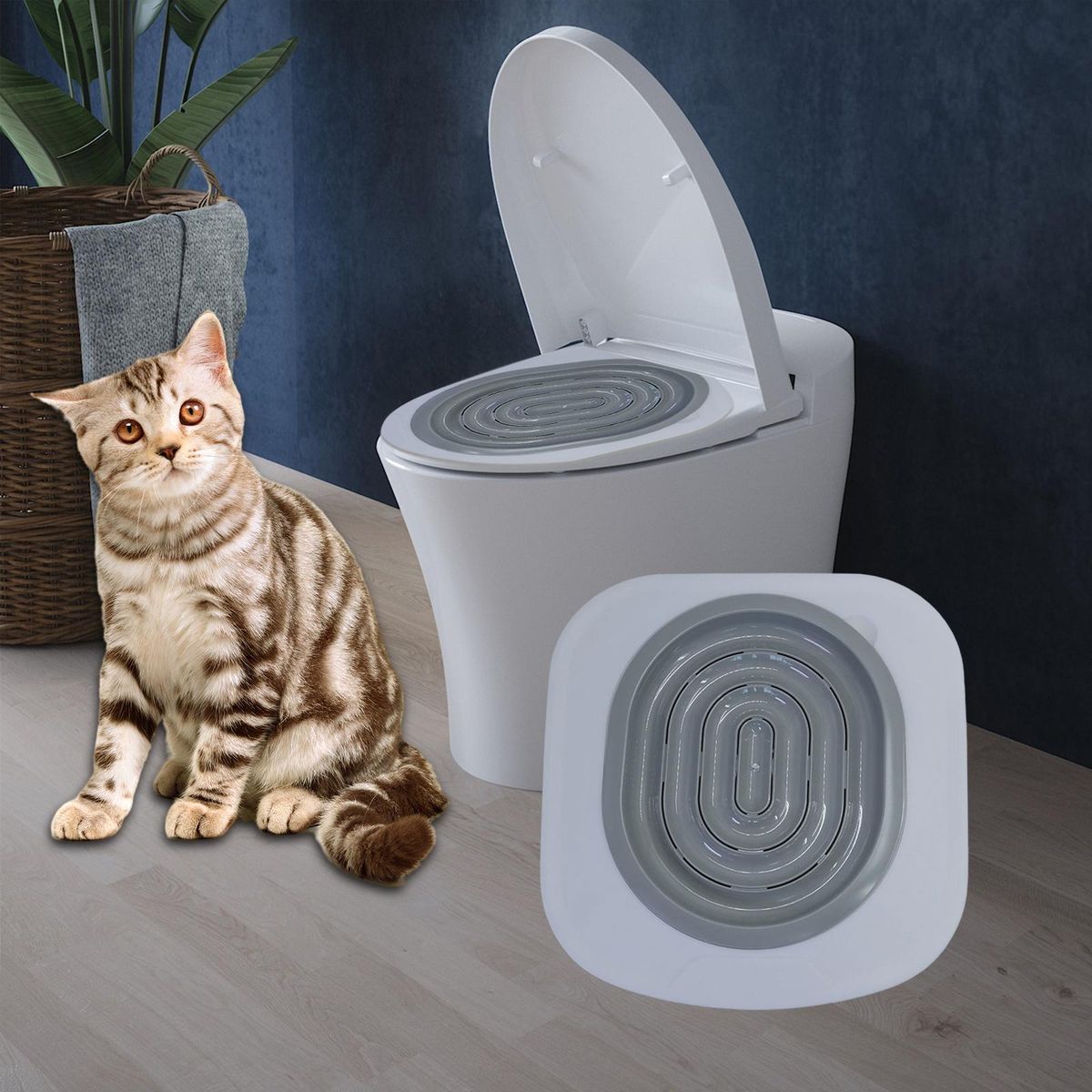 2pcs Cat Toilet Trainer Cat Litter  Training Pan Mat
