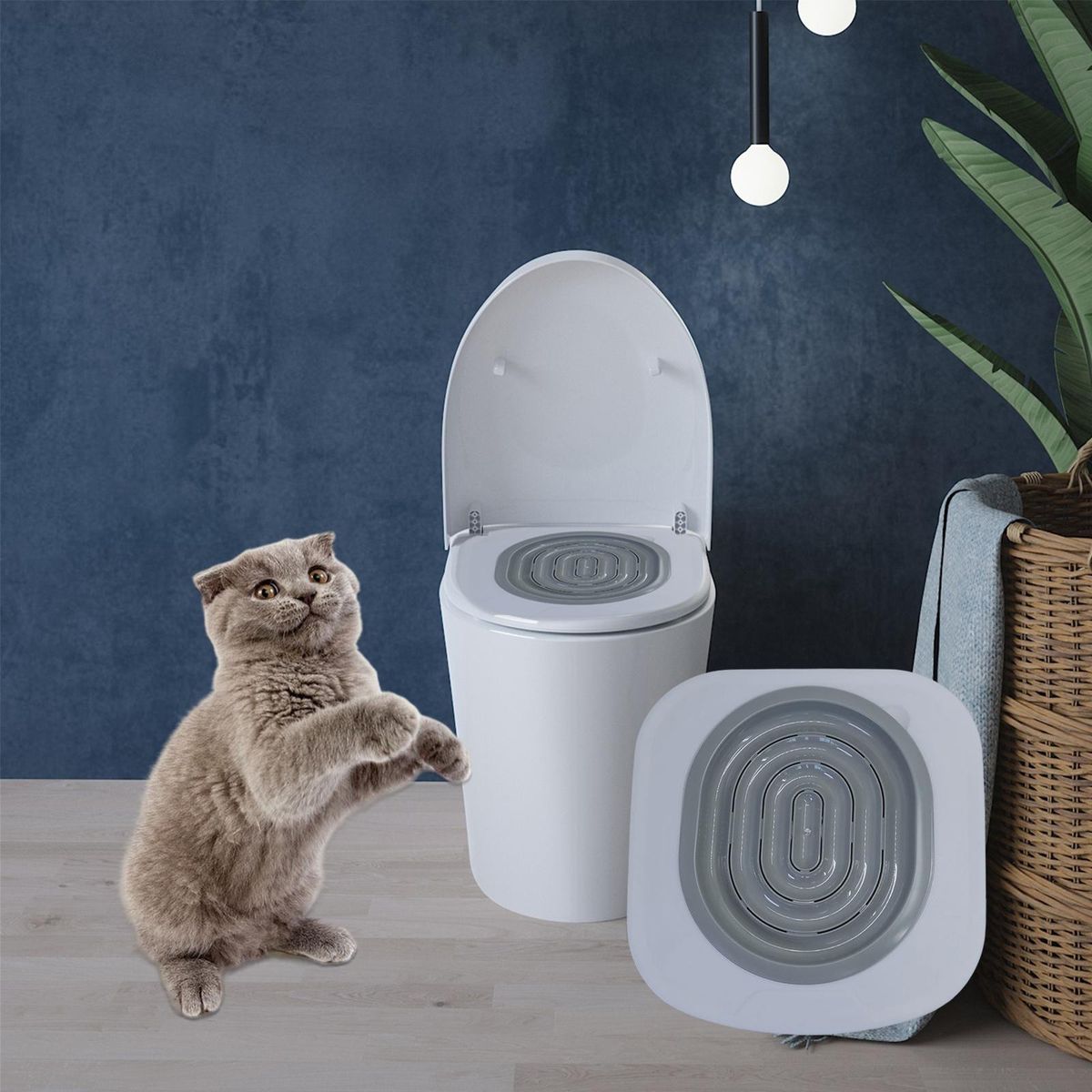 2pcs Cat Toilet Trainer Cat Litter  Training Pan Mat