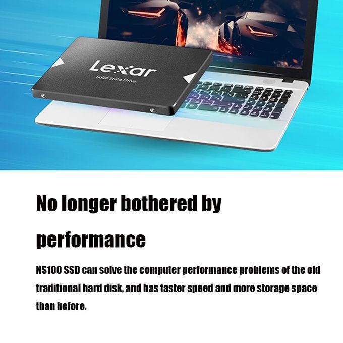 Lexar NS100 2.5 Inch SATA3 Notebook Desktop SSD Solid State Drive, Capacity: 256GB(Gray)