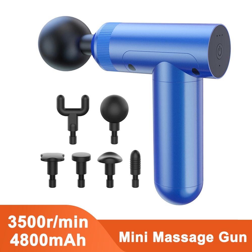 Mini Massage Gun Muscle Massager Deep Tissue Vibration Gun Body Relaxation Sports Exercising Pain Relief Slimming Shaping-Black