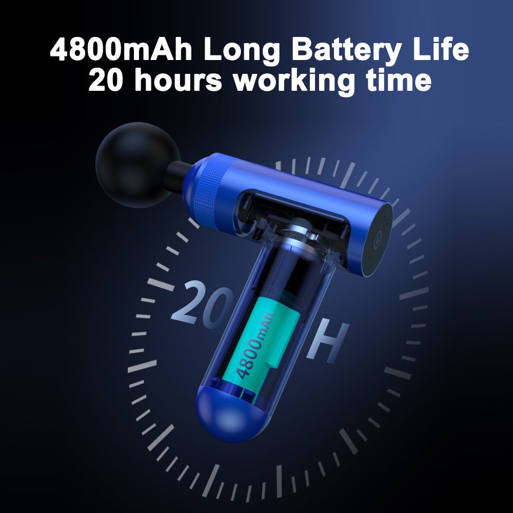 Mini Massage Gun Muscle Massager Deep Tissue Vibration Gun Body Relaxation Sports Exercising Pain Relief Slimming Shaping-Black