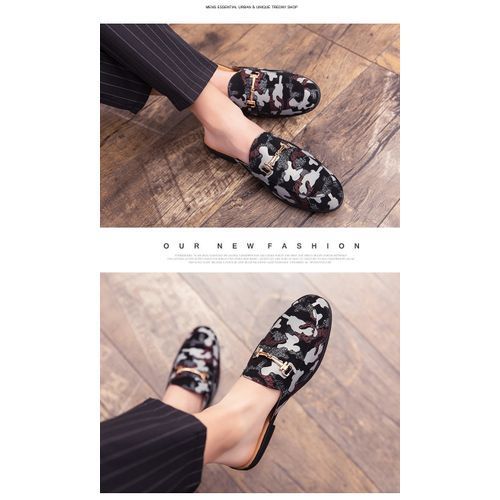 Casual Shoes Half Slippers  Leather Slippers Classic Mule Slide Outdoor