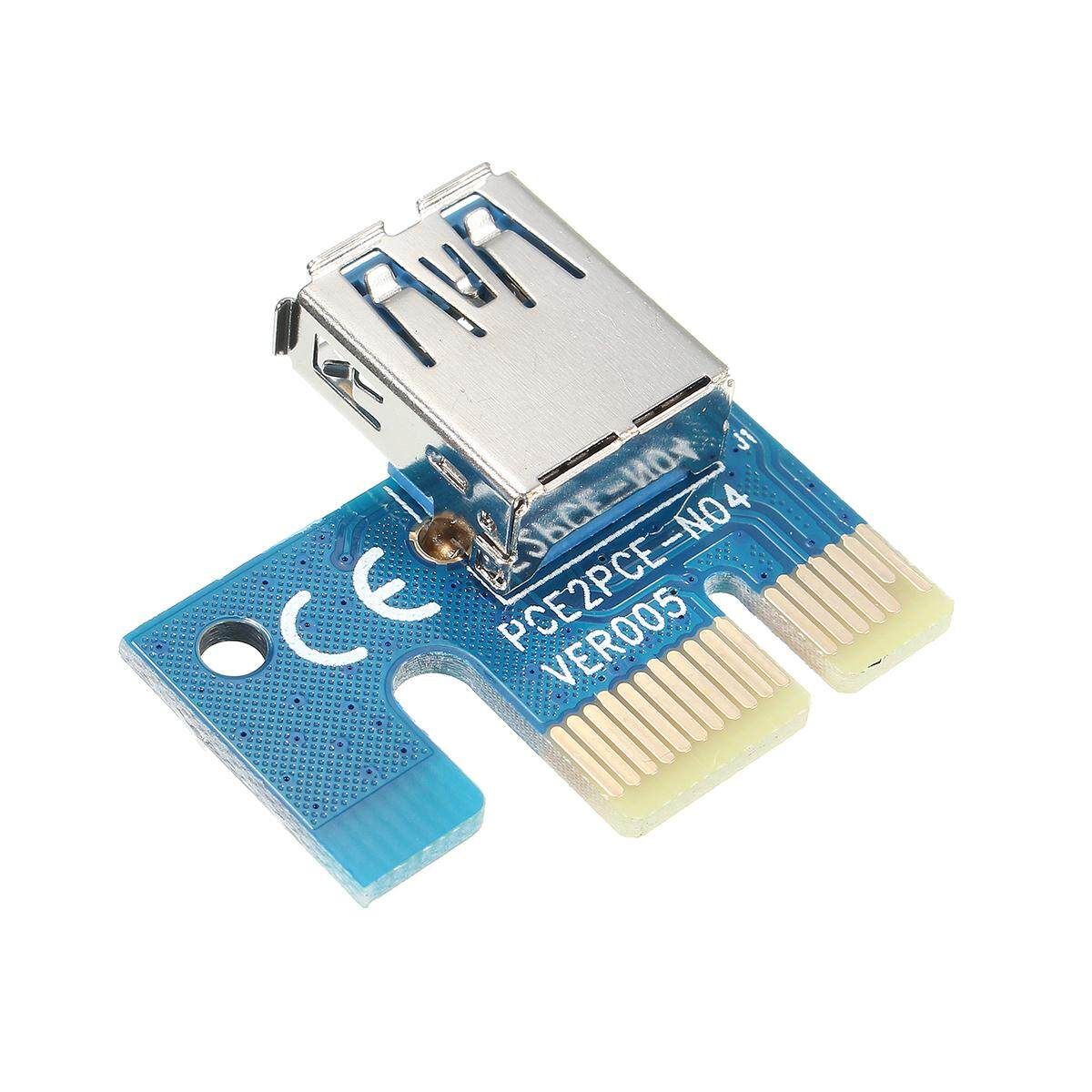 8pcs USB 3.0 -E Express 1x To16x Extender Riser Board Card Adapter SATA Cable