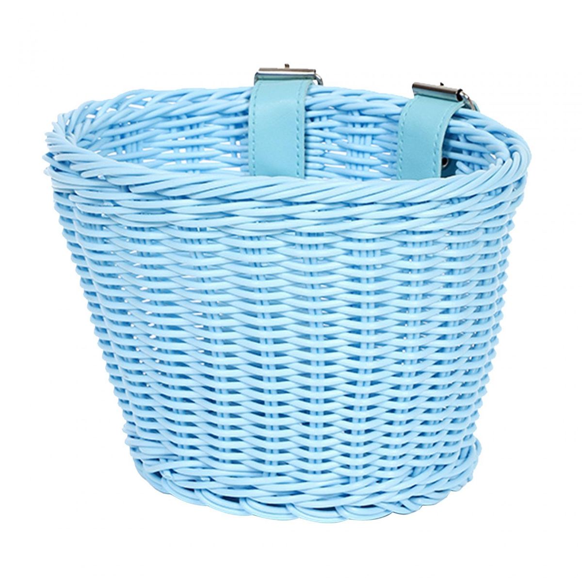 Kids Handlebar Bike Basket Imitation Rattan  Basket Blue