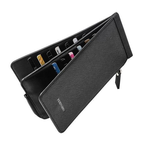 Men Women PU Leather Long Wallet Card Holders With Multiple Card Slots
