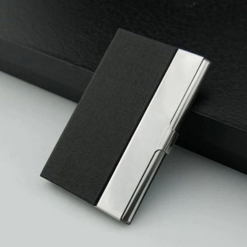 Luxury Stainless Pu Business Card Holder