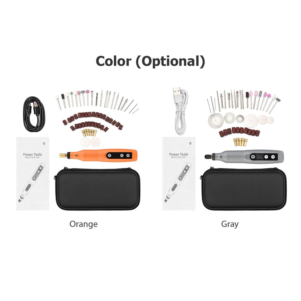 Portable Rotary Tool Set Mini Cordless Grinder Handheld Rechargeable Electric Drill USB Charging 5-Speed with Multiple Attachments LED Light for Cutting Sanding Engraving Polishing & DIY