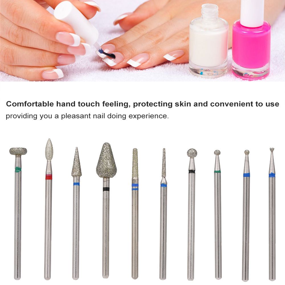 10 Pcs Sanding Nail Files Drill Bits Nails Edge Polish