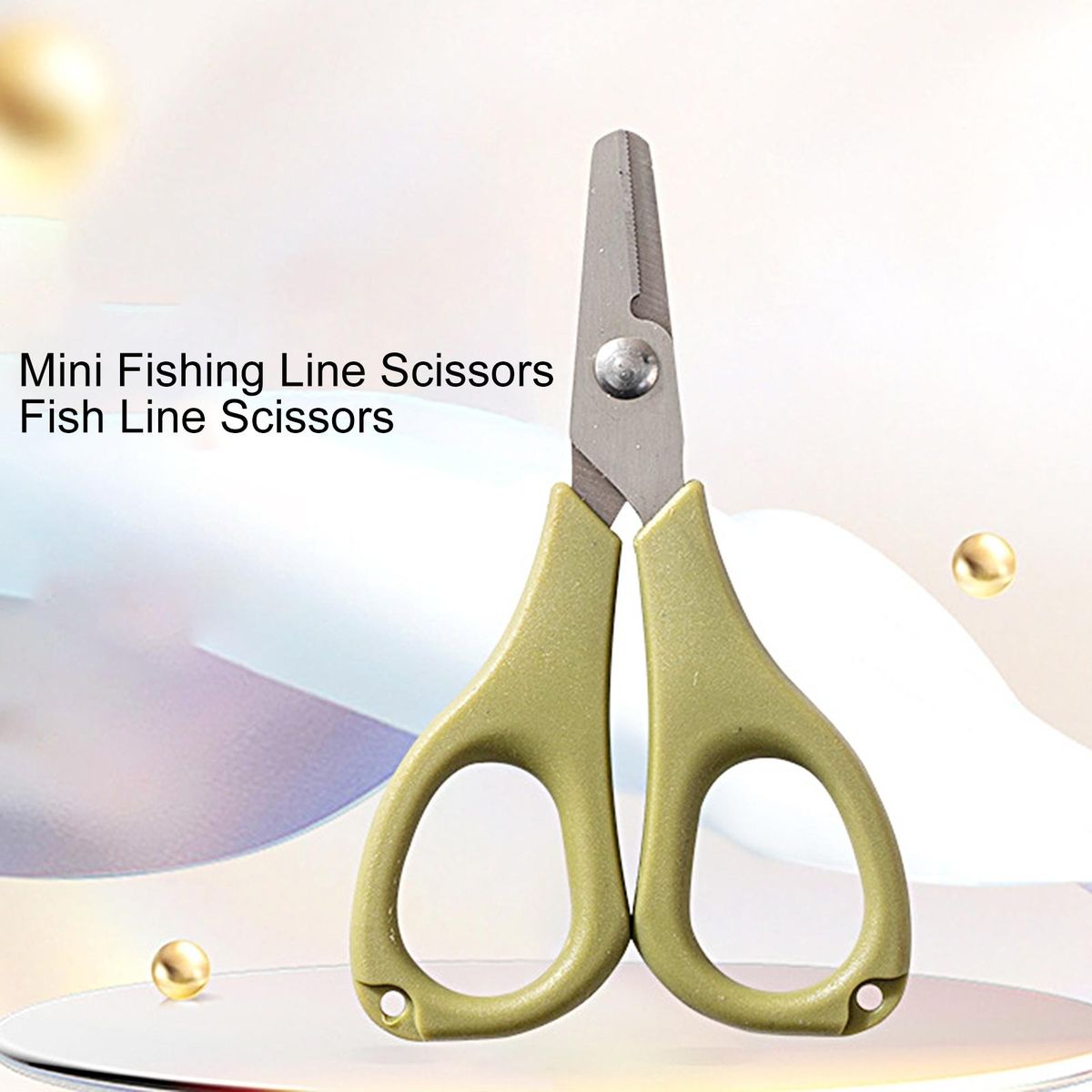 Fishing Line Cutter Non-Slip Serrated Edge Green