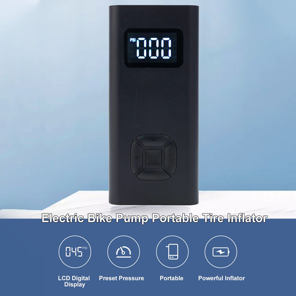 Tire Inflator Portable Air Compressor Digital Pressure Gauge