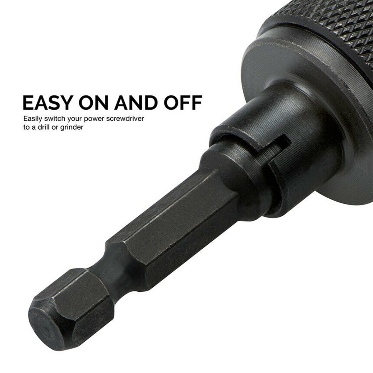 1/4 Inch Keyless Chuck Conversion Hex Shank Adapter Drill