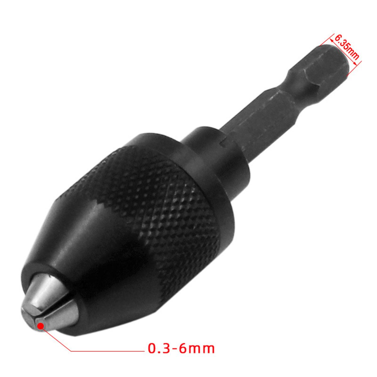 1/4 Inch Keyless Chuck Conversion Hex Shank Adapter Drill