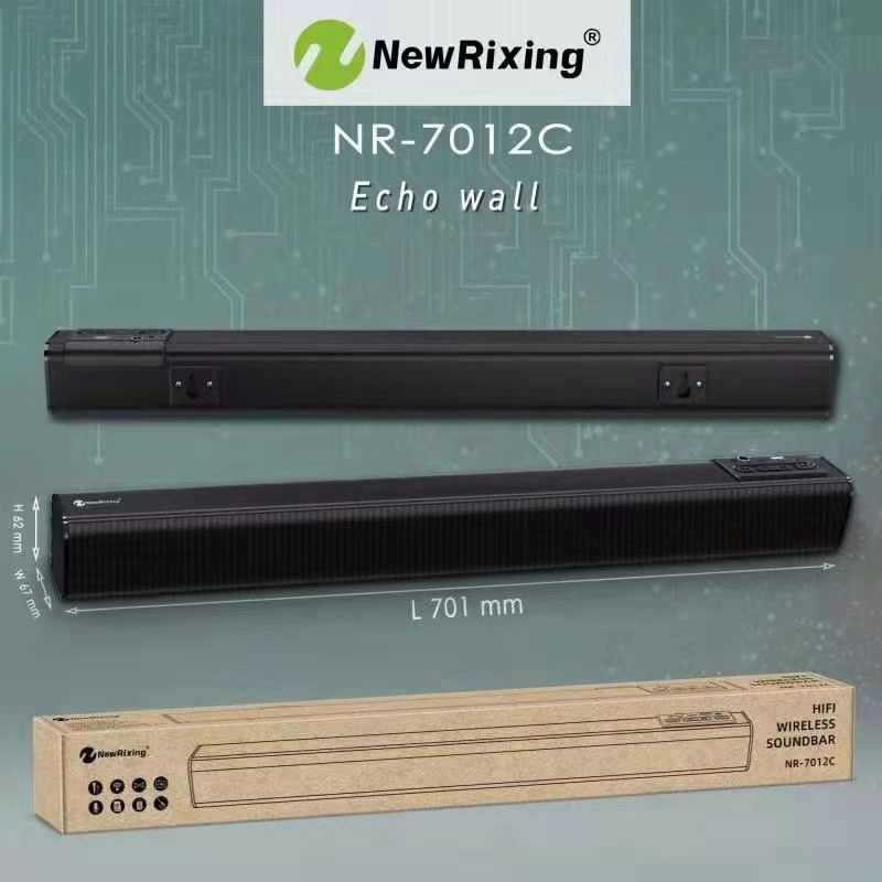 2023 New Rixing Hi-Fi Wireless Soundbar NR 7012c  SOUNDBAR SPEAKER