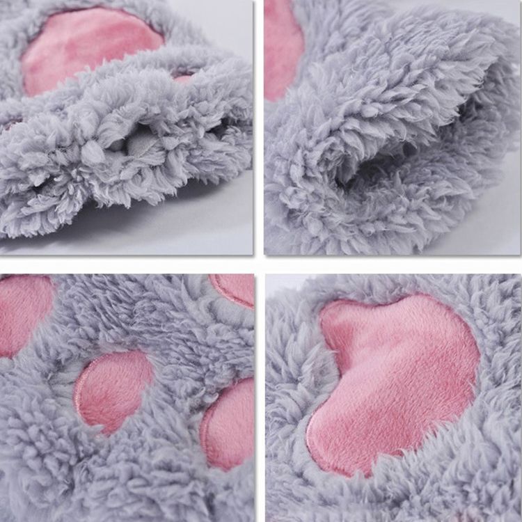 Thickened Warm Cartoon Cat Claw Gloves