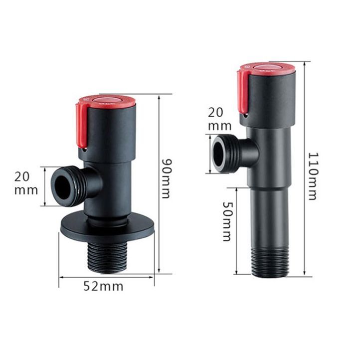 Angle Valve Thickened Hot Cold Water Shut Off Valve For Toilet Red 2