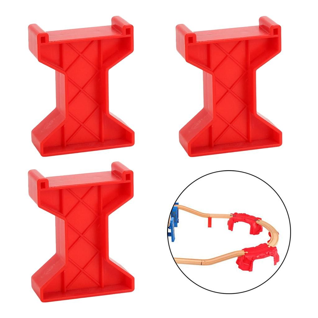 Train Bridge Piers Support Track Railway Accessories For Style A Red
