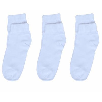Set of 3 Plain Socks - White