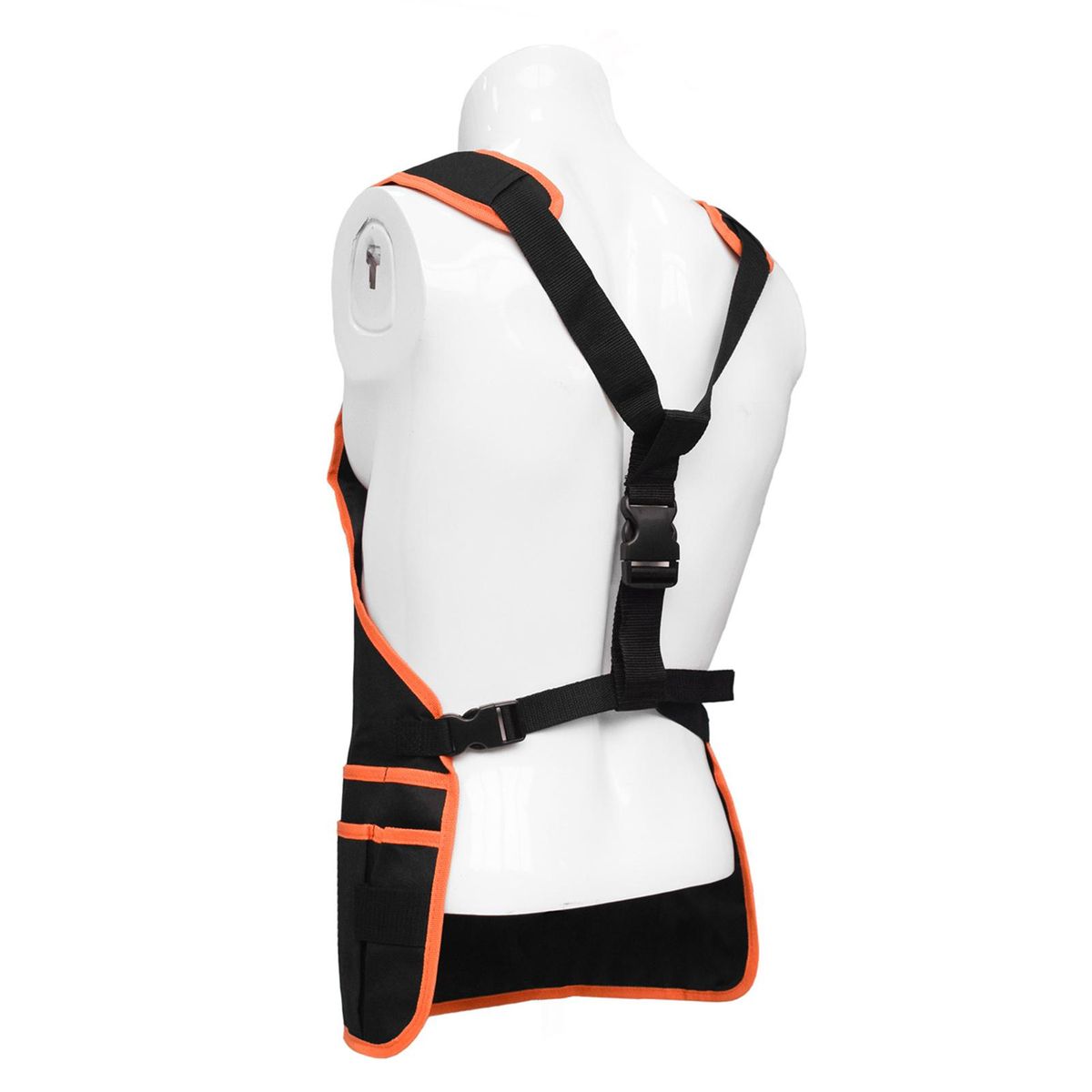 Work Apron Skin-touching Multi-pockets Apron Orange