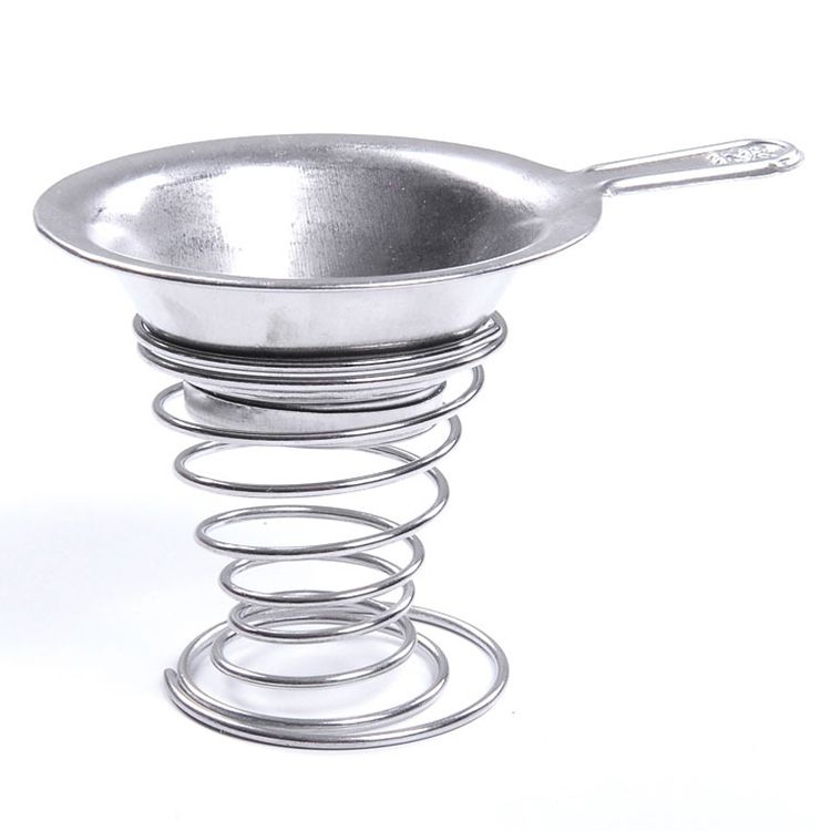 5 PCS 2 In 1 Stainless Steel Tea Drain + Spring Tea Set