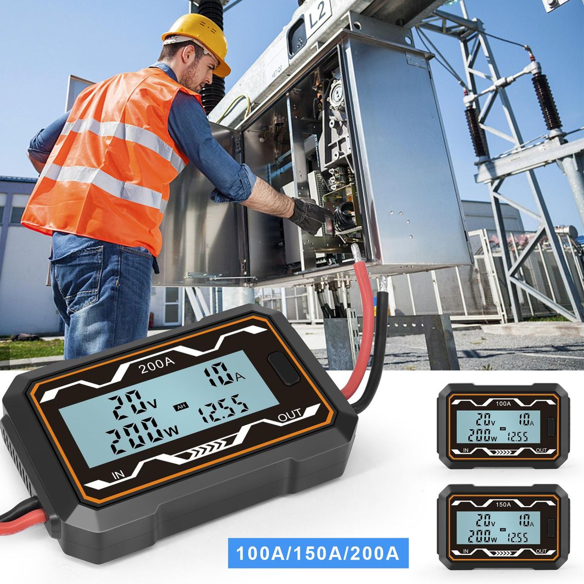 High Precision DC Power Meter Power Analyzer Voltage Current Power Meter Battery Voltage Amp Meter