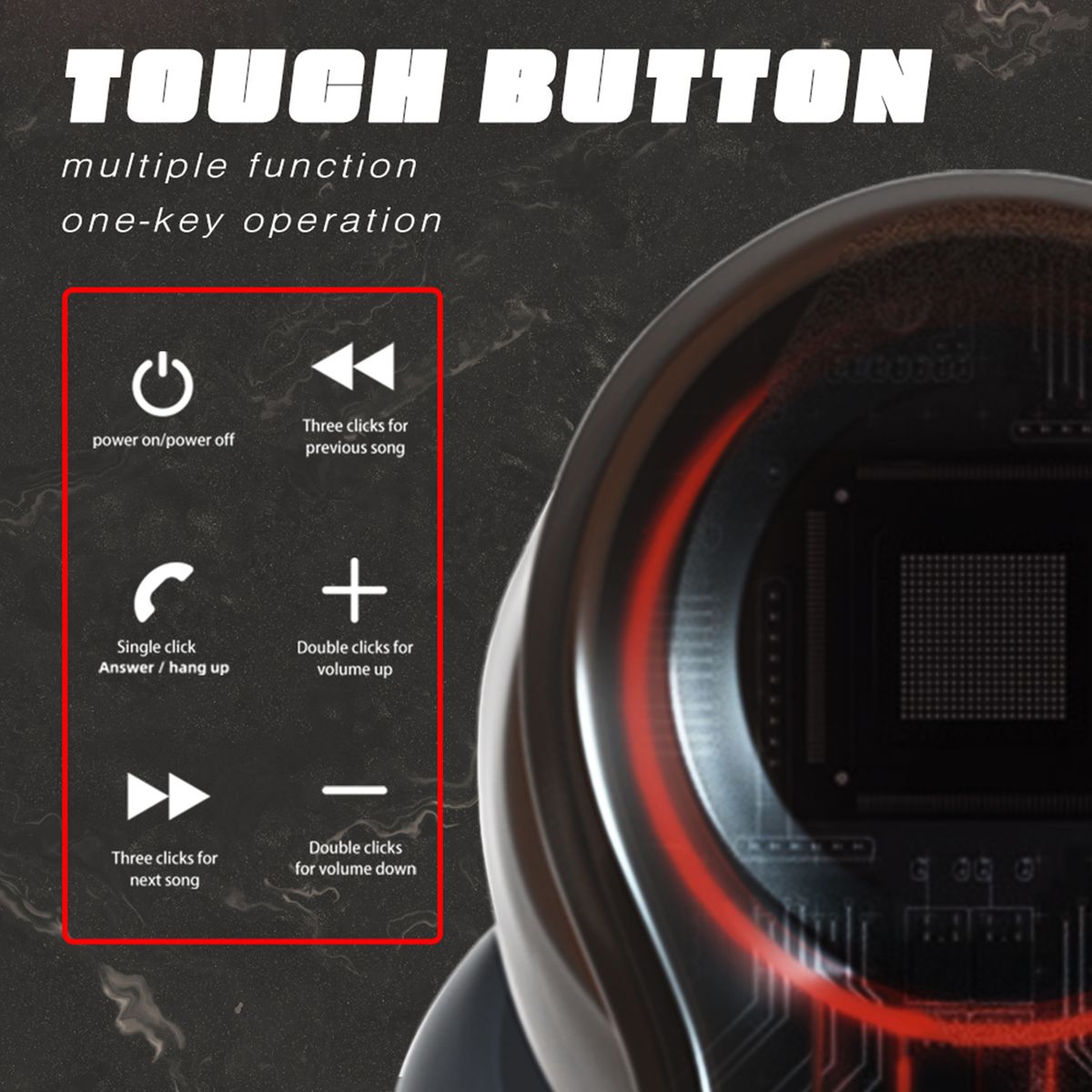 TS-200 BT5.0 Wireless Earphones With Microphone Auto Pairing