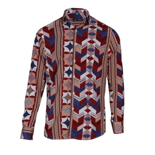 Aztec Print Men's Vintage Shirt
