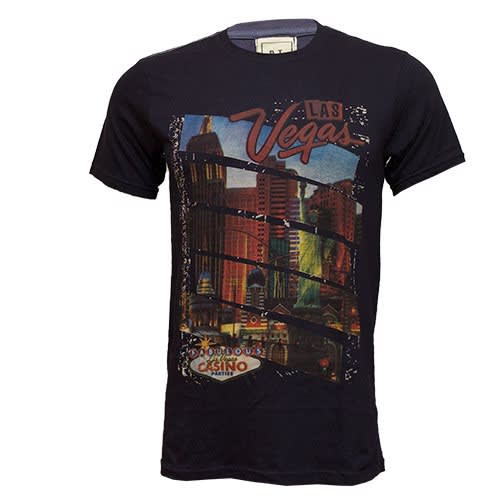 Vegas Print T-shirt - Black