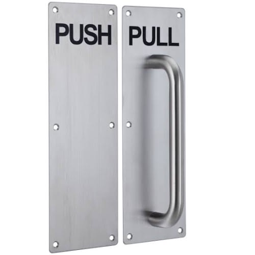 Stainless Steel Handle Push And Pull Front And Back