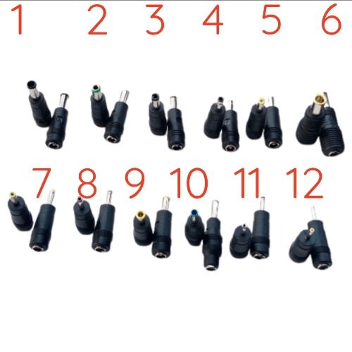 Dc To Different Adapter Plugs - 12 Pieces