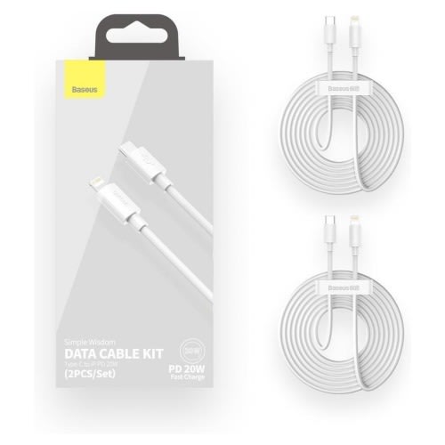 Type-c To Lightning - 20W - 1.5m Charging Data Cable - 2 Pieces
