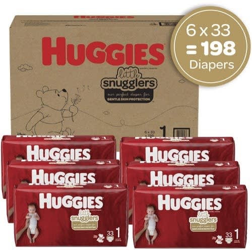 Little Snugglers Baby Diapers - Size 1- 198 Ct